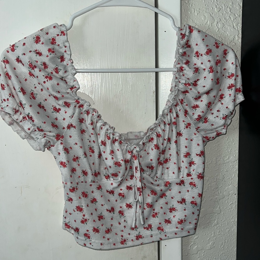 Shein floral crop top